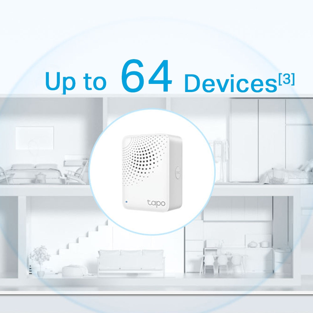 TP-Link Tapo H100 Smart Hub with Chime, Smart Alarm and Doorbell | Connects Up to 64 Devices TP-Link Tapo H100 Smart Hub with Chime, Smart Alarm and Doorbell | Connects Up to 64 Devices
